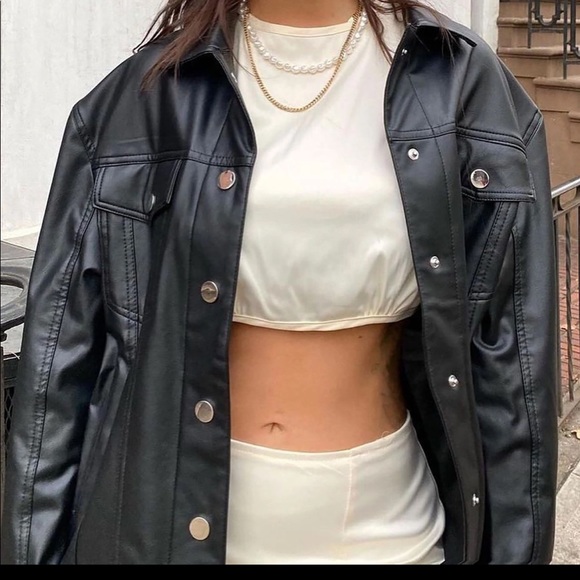 Fashionnova Faux leather jacket NWT - Picture 3 of 4
